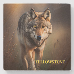 Yellowstone Wolf Sandstone Untersetzer