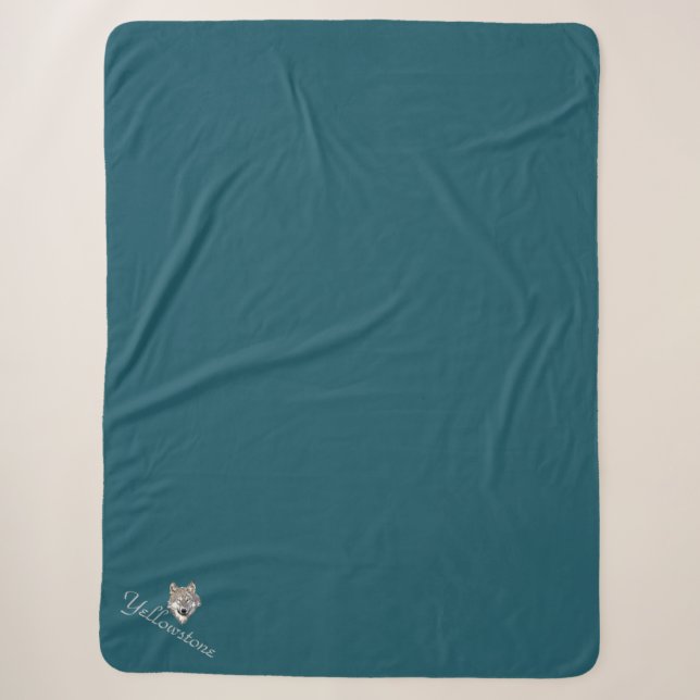 Yellowstone Wolf Sherpa Blanket Sherpadecke (Vorderseite)