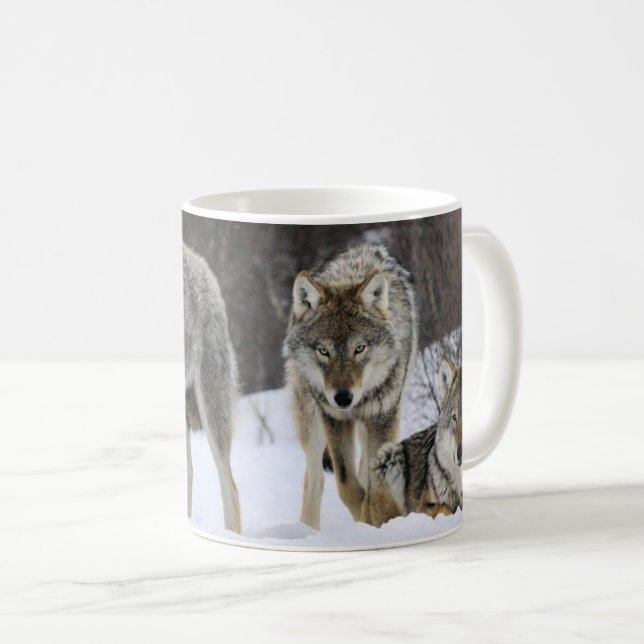 Yellowstone Wolves Coffee Mug (Devant droit)