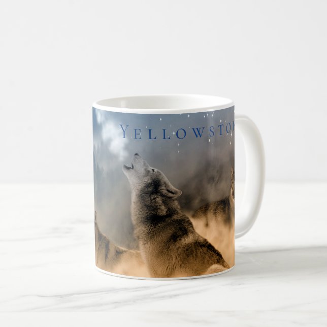 Yellowstone Wolves Coffee Mug (Devant droit)