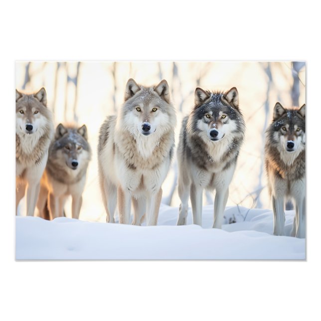 Yellowstone Wolves Foto Print (Vorne)