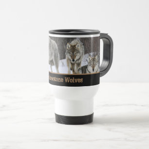 Yellowstone Wolves reisen umarmt Reisebecher