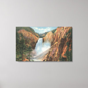 Yellowstone, WY - Great Falls und großartiges Leinwanddruck