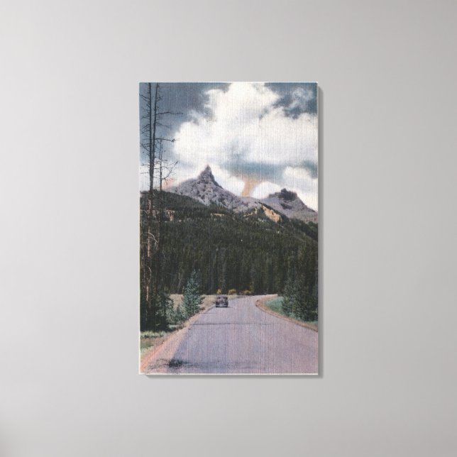 Yellowstone, WY - Index- und Pilot-Peaks, Cola Leinwanddruck (Vorderseite)