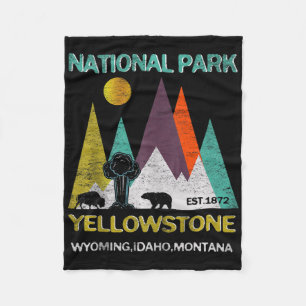 Yellowstone Wyoming US-Nationalpark Camping Wander Fleecedecke
