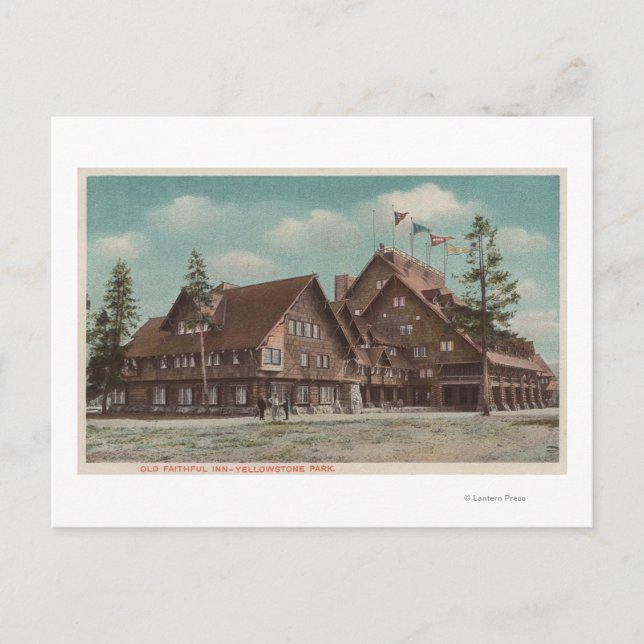 Yellowstone, WYView des ganzen alten Treppenheims Postkarte (Vorderseite)