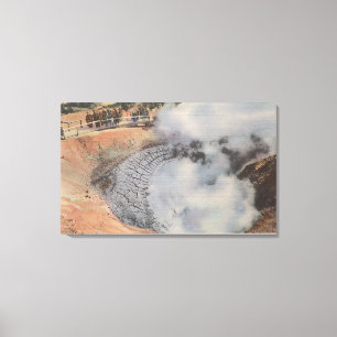 Yellowstone, WYView des Kraters des Leinwanddruck