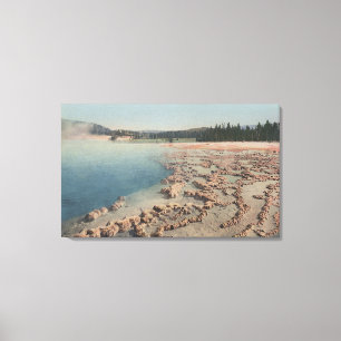 Yellowstone, WYView des Saphir-Pools Leinwanddruck