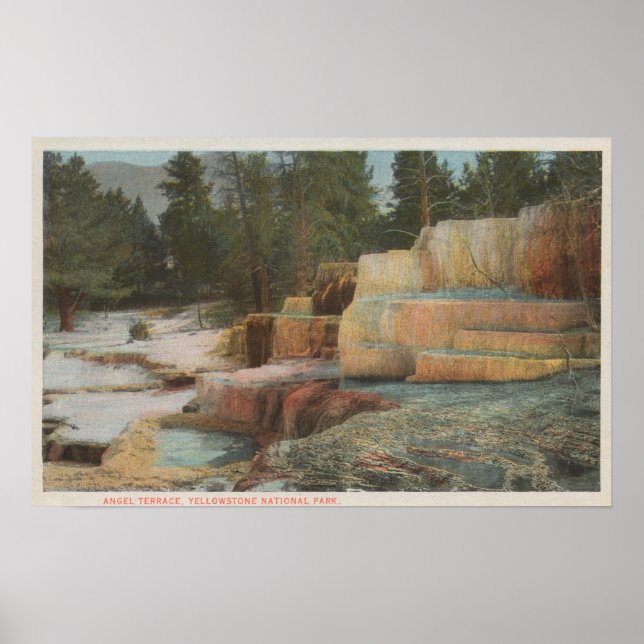 Yellowstone, WYView of Angel Terrace Poster (Vorne)