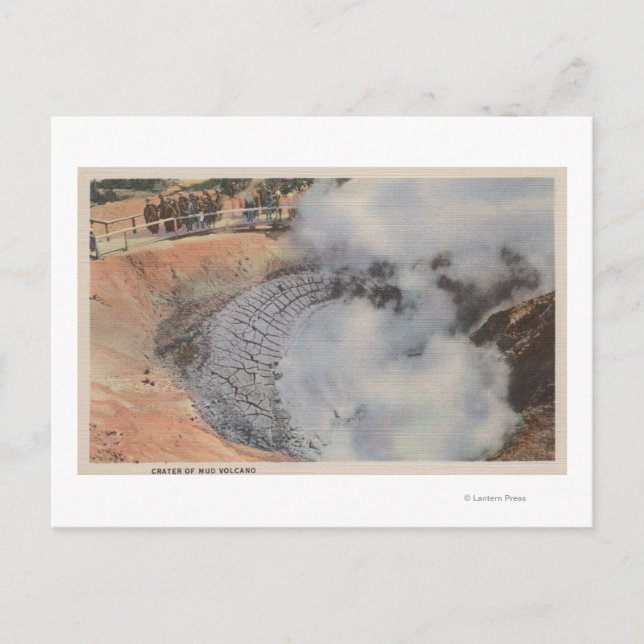 Yellowstone, WYView of Crater of Mud Volcano Postkarte (Vorderseite)
