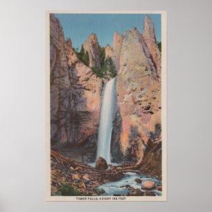Yellowstone, WYView of Tower Falls Poster