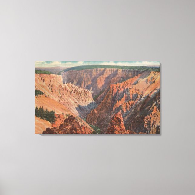 Yellowstone, WYView vom Yellowstone Canyon Leinwanddruck (Vorderseite)
