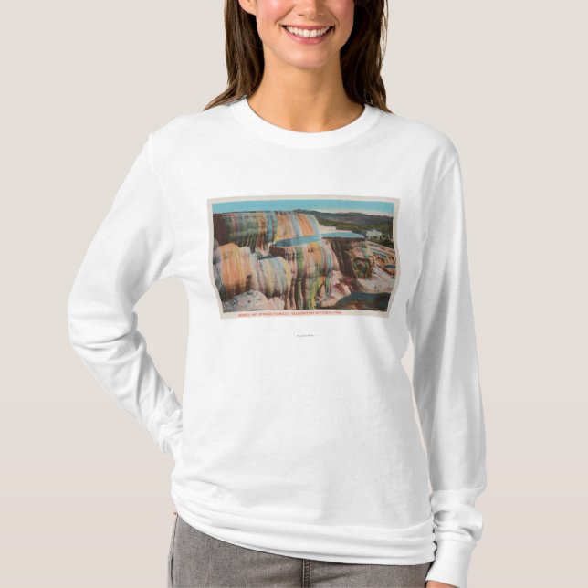 Yellowstone, WYView von Mammoth Hot Springs T-Shirt (Vorderseite)