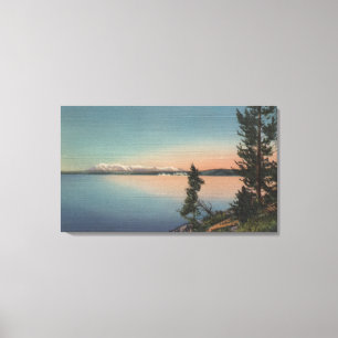 Yellowstone, WYView von Mt. Sheridan u. Y. Lake Leinwanddruck