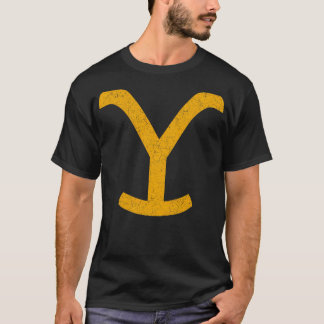 Yellowstone Y Abgetragenes Aussehen TShirt