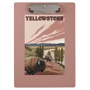 YellowstoneBison Szene Klemmbrett