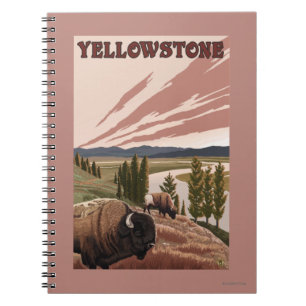 YellowstoneBison Szene Notizblock