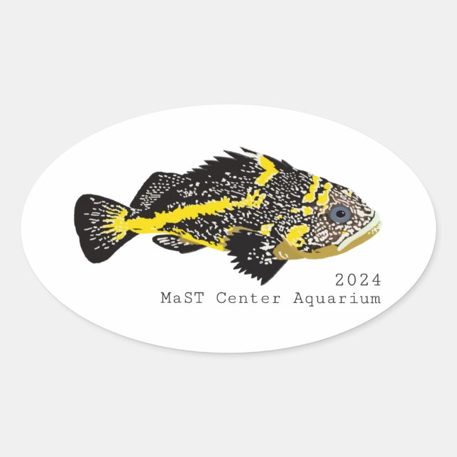 Yellowstripe Rockfish 2024 - Klassische Rundkleber Ovaler Aufkleber (Vorderseite)