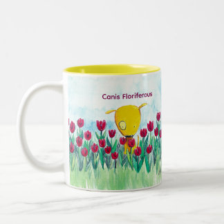 Yelodoggie "Canis Floriferous" Coffee Mug Zweifarbige Tasse
