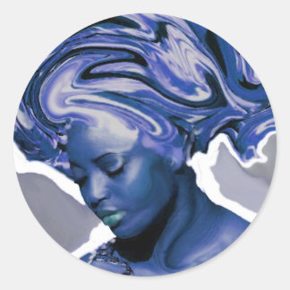 YEMAYA OKUTE VON LIZ LOZ RUNDER AUFKLEBER