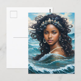 Yemaya Orisha Water Goddess Ocean Art Postkarte