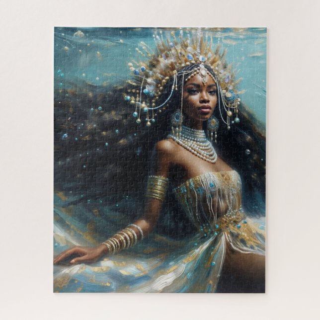 Yemaya Under Water Orisha Art (Vertikal)