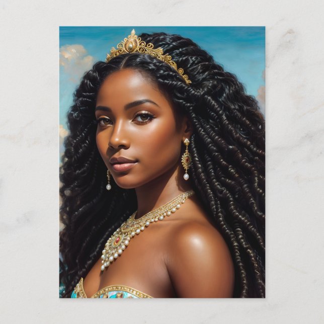 Yemaya Water Goddess Orisha Art Postkarte (Vorderseite)
