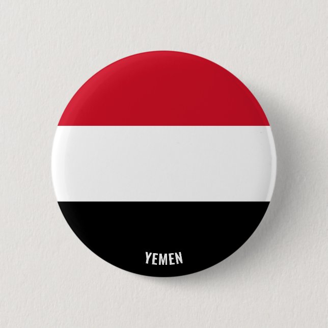 Yemen Flag Charming Patriotic Button (Vorderseite)