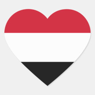 Yemen Herz-Aufkleber