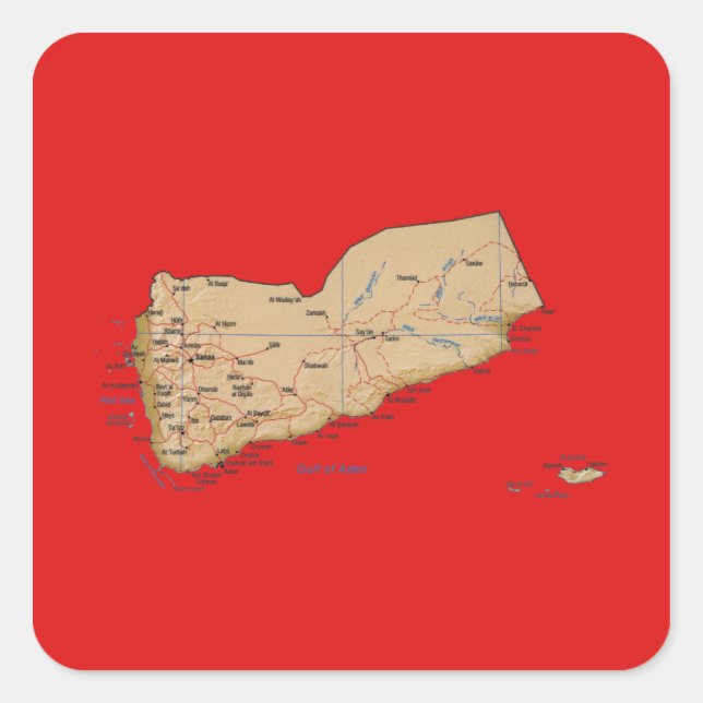 Yemen Map Sticker (Vorderseite)