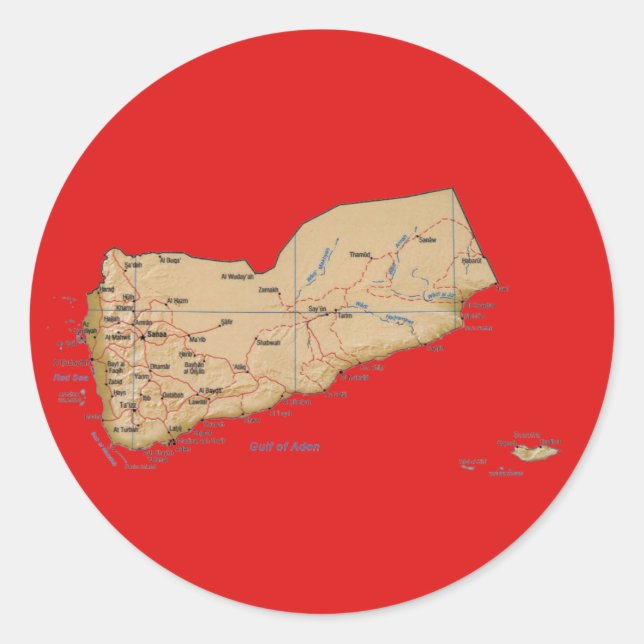 Yemen Map Sticker (Vorderseite)