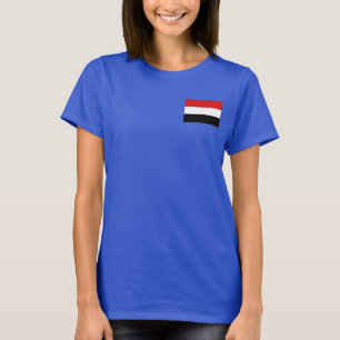 Yemenflaggen- und -karten-DK-T - Shirt