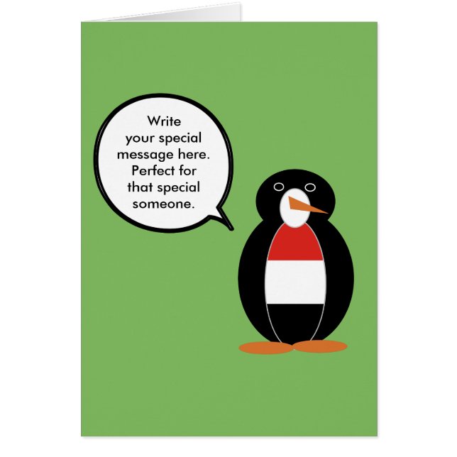 Yemeni Talking Frau Talking Pinguin Menü oder Tabe (Vorne)