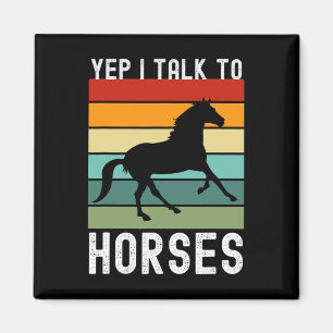 Yep I spreche mit Pferden Bauer Tierhorsekt Reiten Magnet