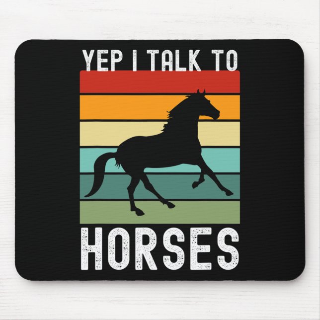 Yep I spreche mit Pferden Bauer Tierhorsekt Reiten Mousepad (Vorne)