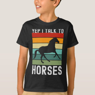 Yep I spreche mit Pferden Bauer Tierhorsekt Reiten T-Shirt