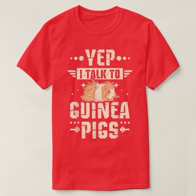 Yep Ich spreche mit Guinea T-Shirt (Design vorne)