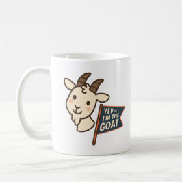 Yep I'm The GOAT Cute Funny Goat Head Design Kaffeetasse