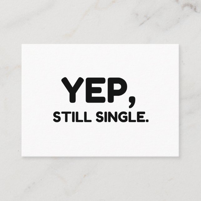 Yep, immer noch Single Visitenkarte (Vorderseite)