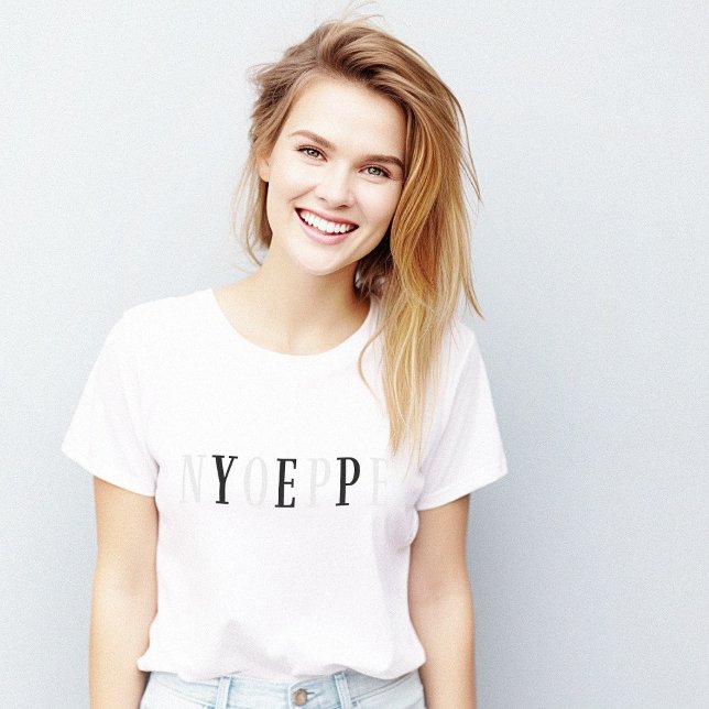 Yep Nope Clever Minimalistische Dualfarbe T-Shirt (Yep Nope Clever Minimalist Dual Color T-Shirt)