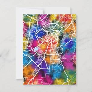 Yerevan Armenia Stadtkarte Postkarte