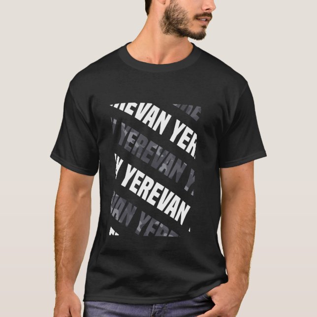 Yerevan Camouflage Pattern Gray Camouflage T-Shirt (Vorderseite)