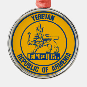 Yerevan Round Emblem Ornament Aus Metall