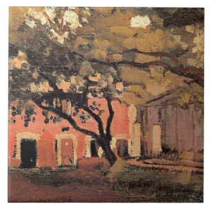 Yerres, die Voliere in der Ornamental Farm, Fliese