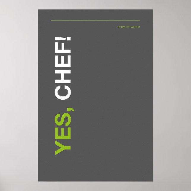 YES, CHEF! – Funny Kitchen Poster (Vorne)