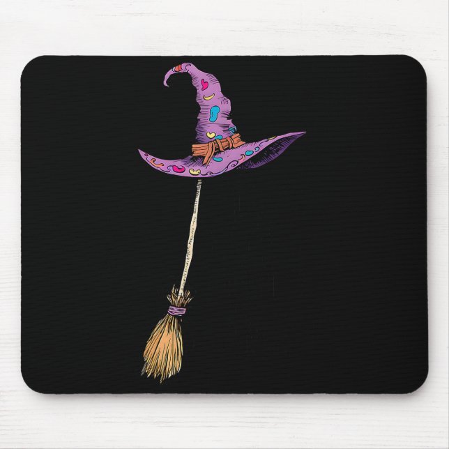 Yes I Can Drive A Stick Soky Witch Funny Halloween Mousepad (Vorne)