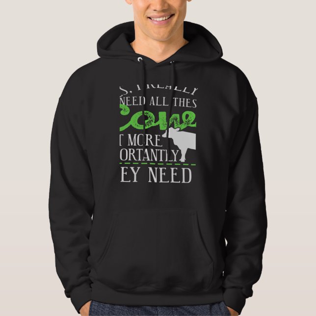 Yes I Really Do Need All These Cows Present Hoodie (Vorderseite)