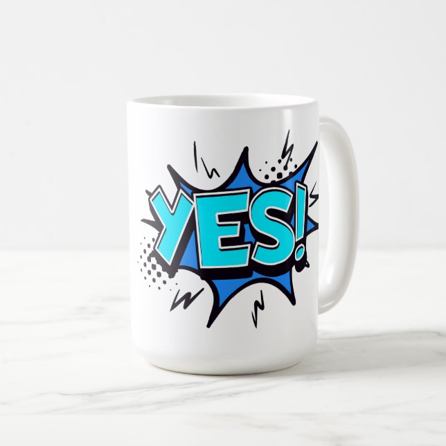 YES Klassischer Becher Kaffeetasse (VorderseiteRechts)