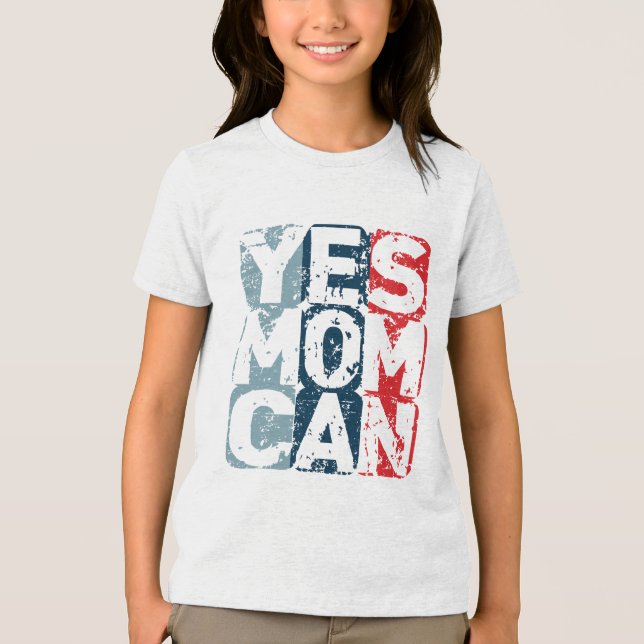 Yes Mom Can Tri-Blend Shirt (Vorderseite)
