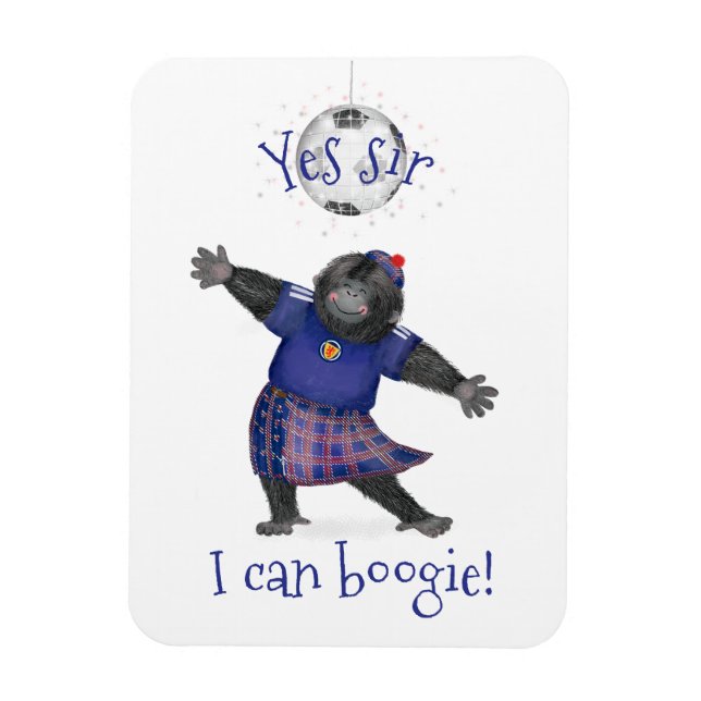 Yes sir, I can boogie gorilla football magnet (Vertikal)
